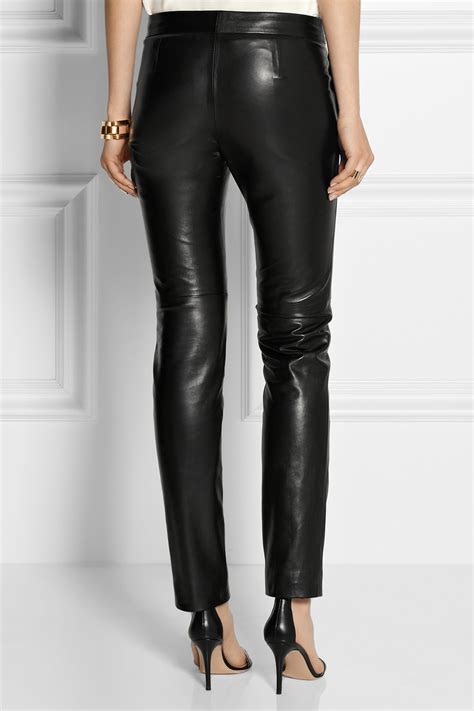 women's gucci high rise leather pants|gucci clothing.